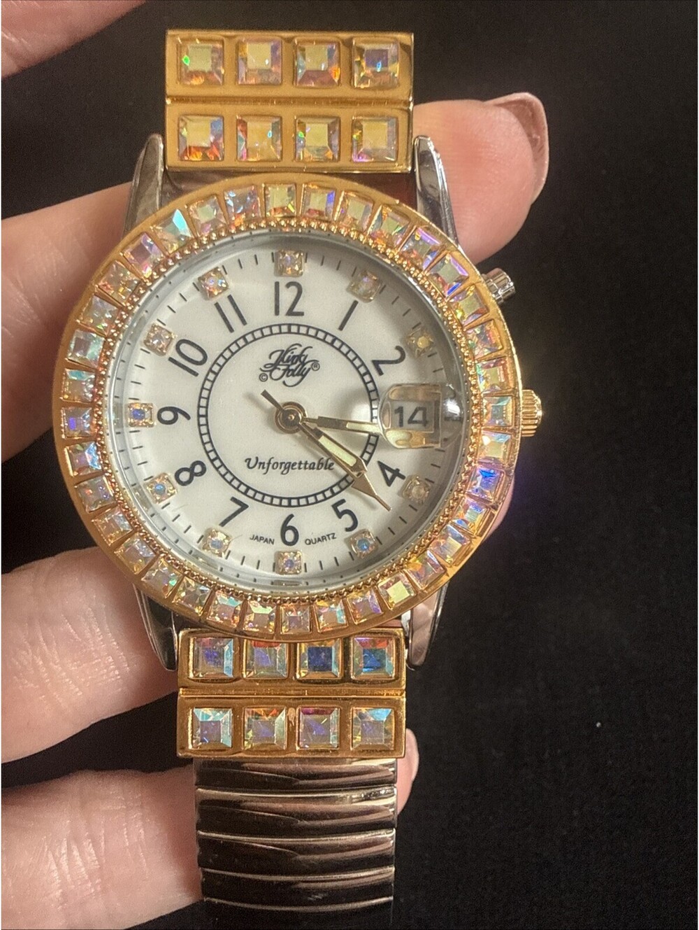 Kirks FOLLY UNFORGETTABLE WATCH SIGNED BY Kirks FOLLY ON THE BACK. Model K903L